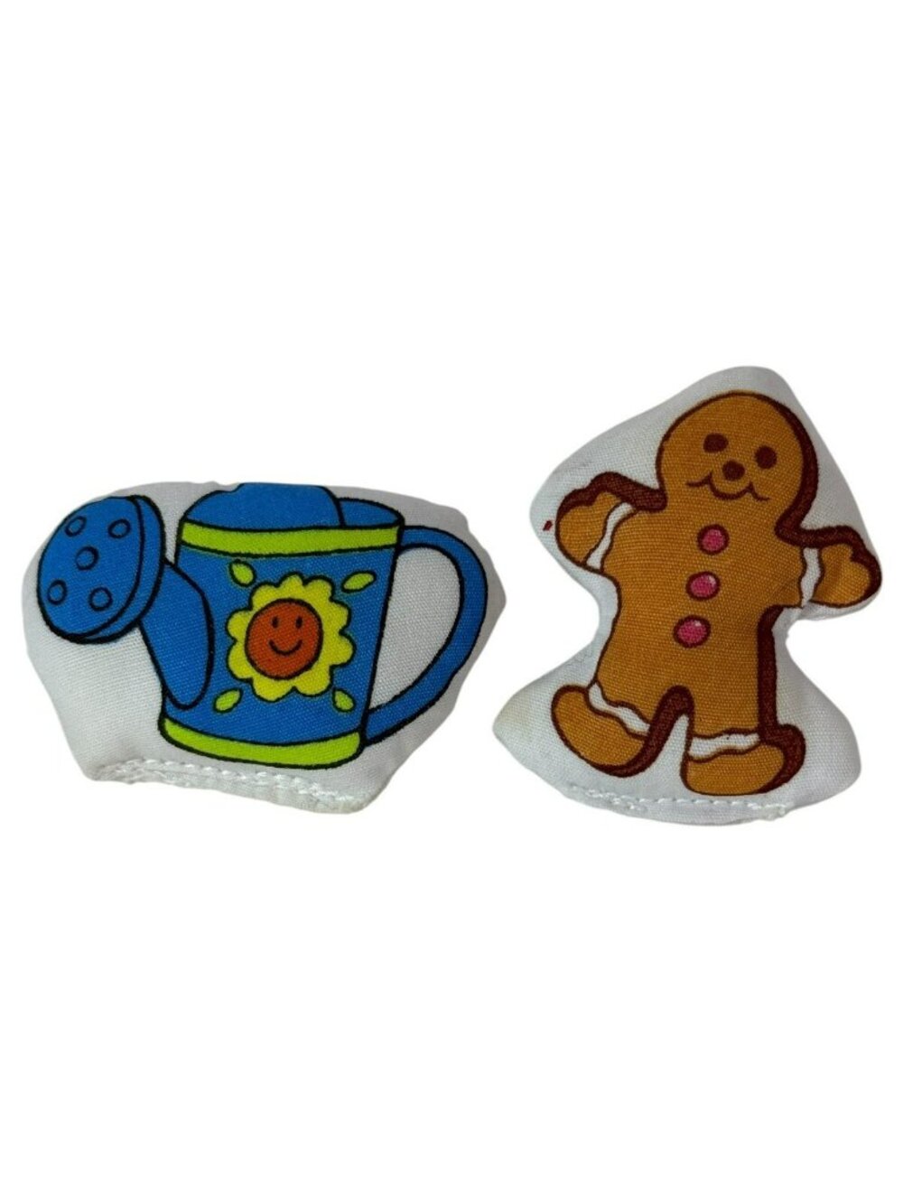 (2) Vintage Cabbage Patch Kids CPK Pin-Ups Pillows Gingerbread Man Watering Can